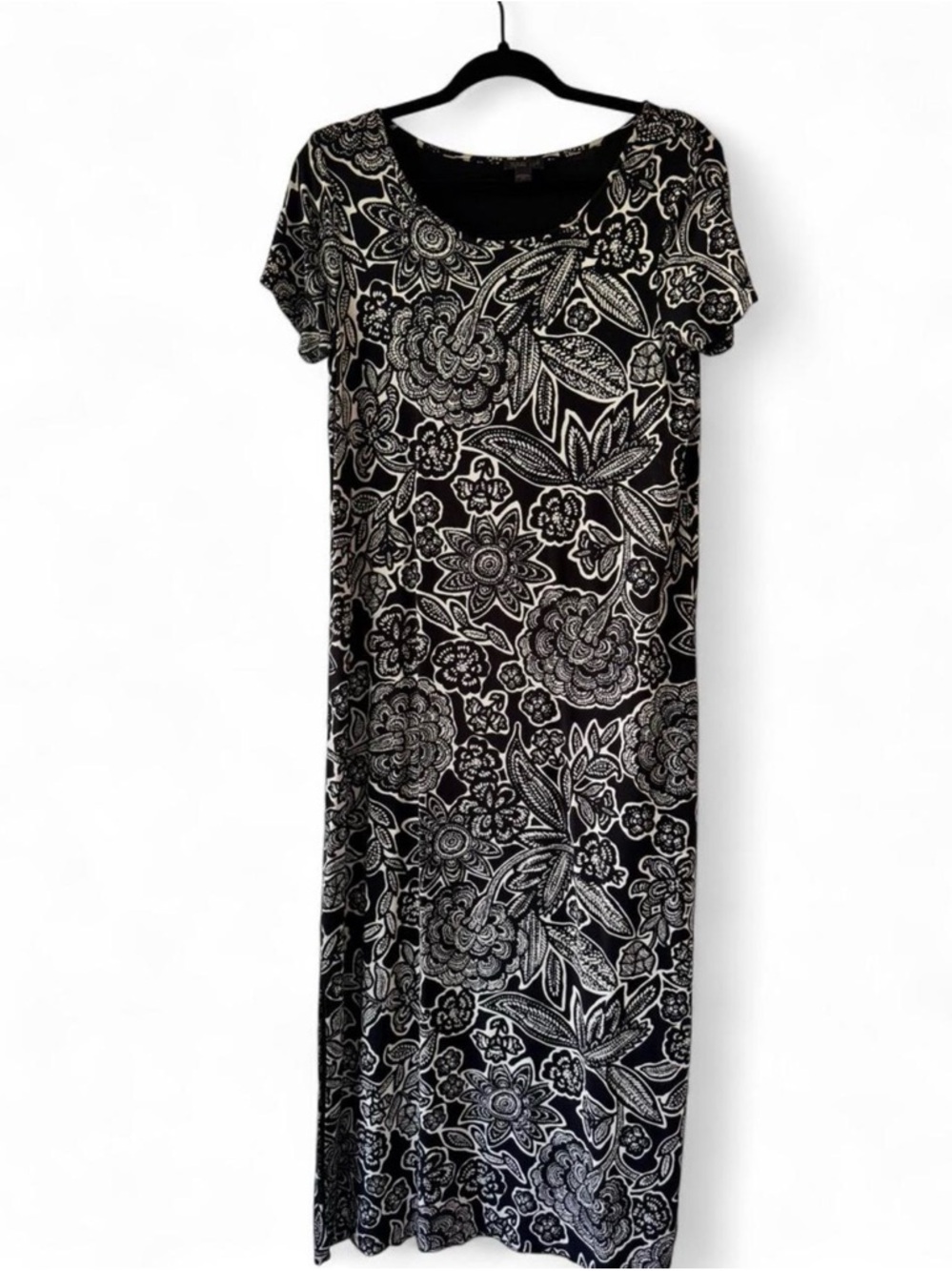 J. Jill Black & White Print Maxi Dress
